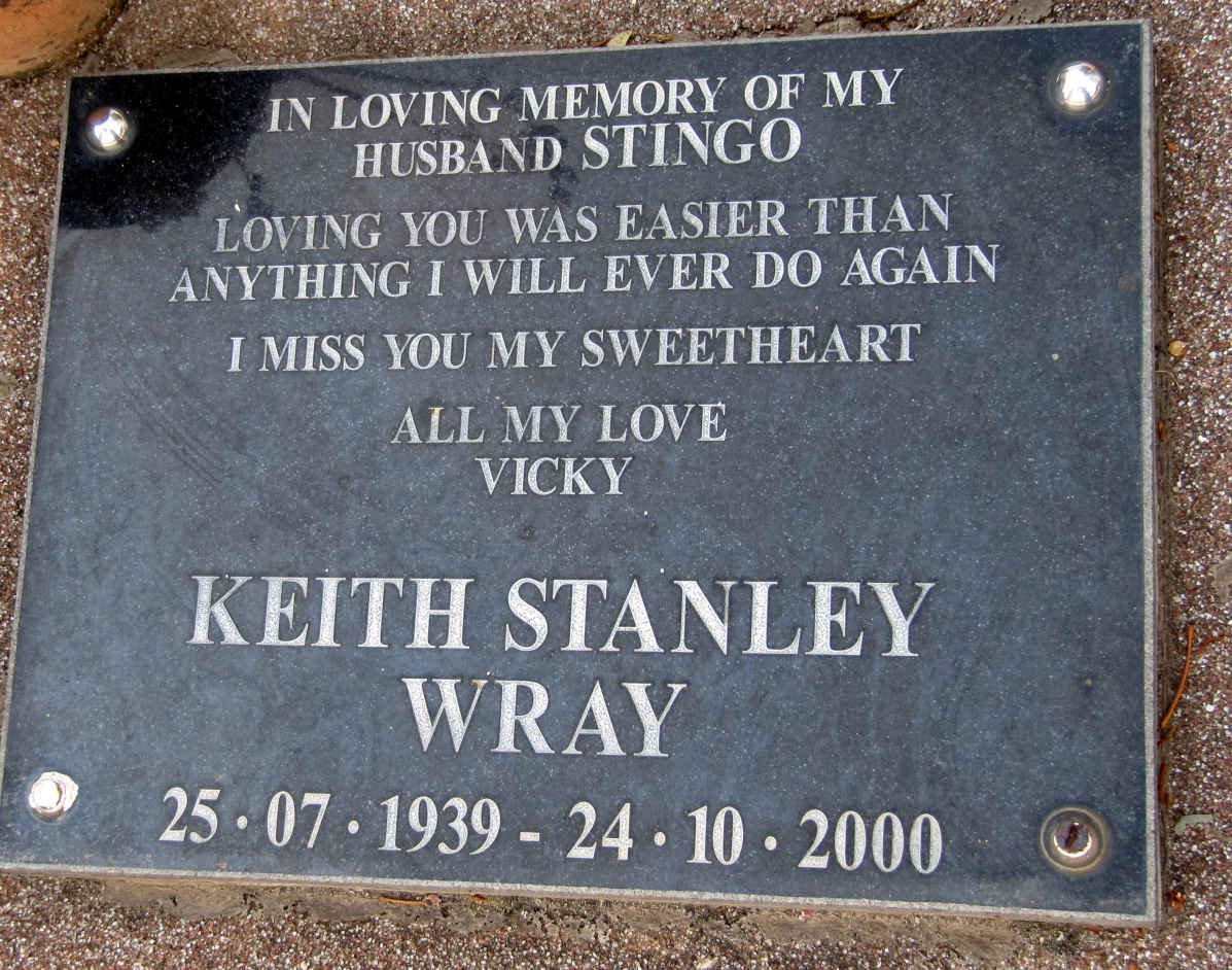 WRAY Keith Stanley 1939-2000