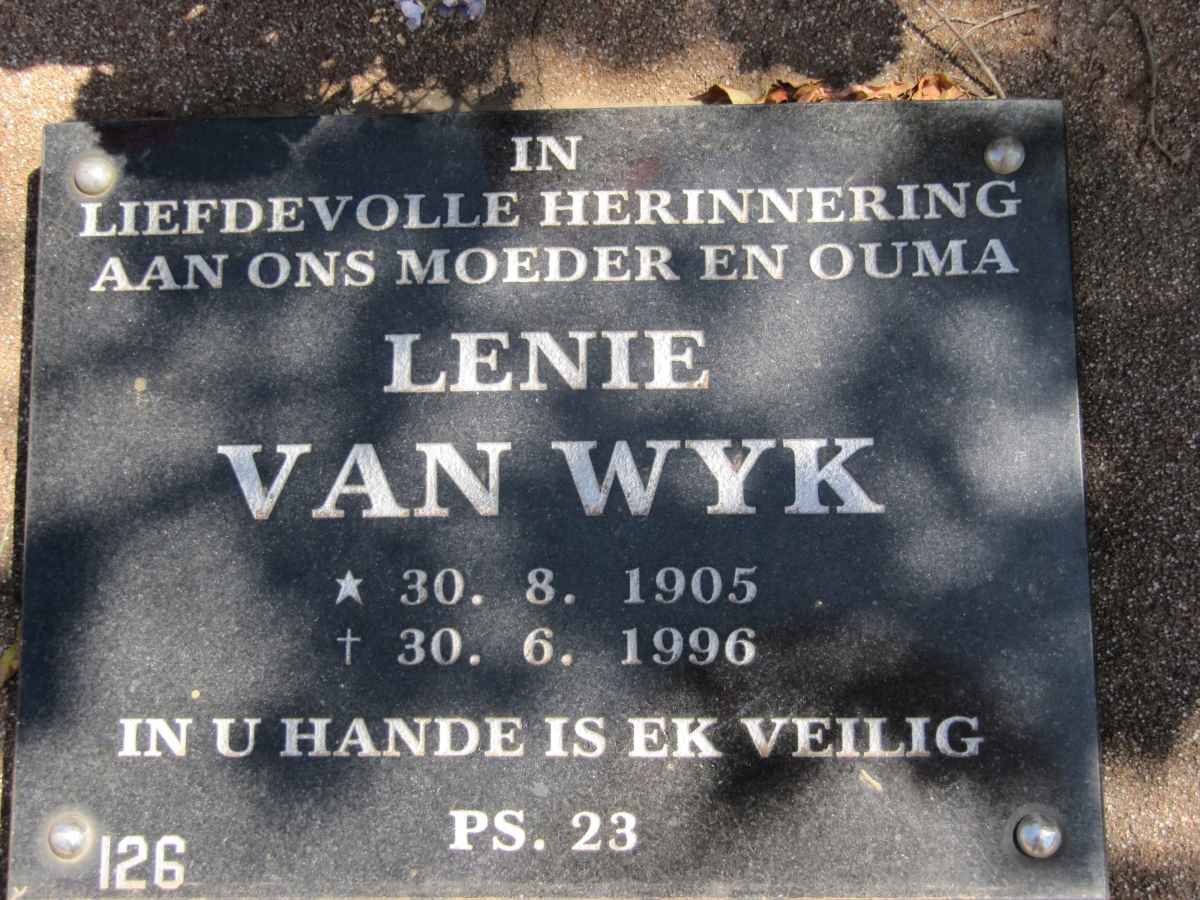 WYK Lenie, van 1905-1996