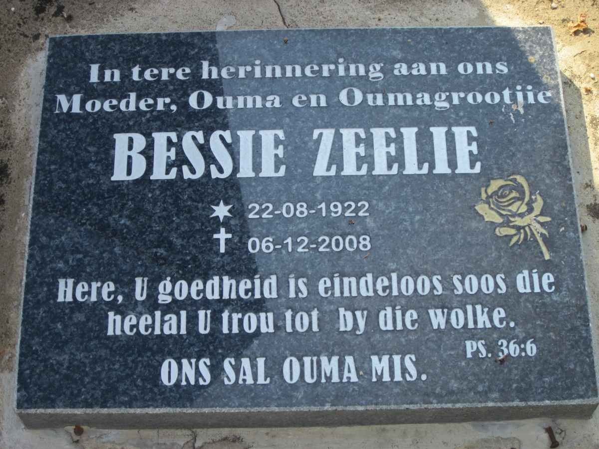 ZEELIE Bessie 1922-2008