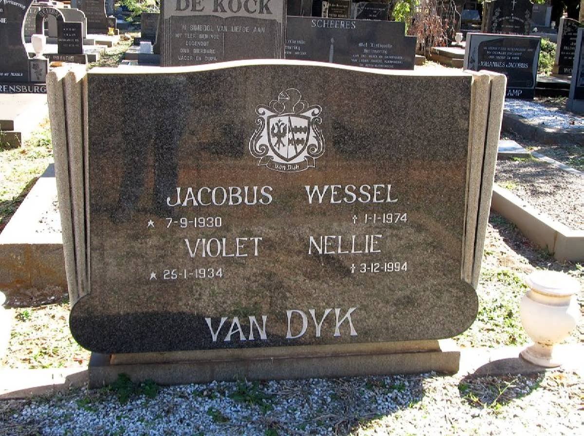 DYK Jacobus Wessel, van 1930-1974 &amp; Violet Nellie 1934-1994