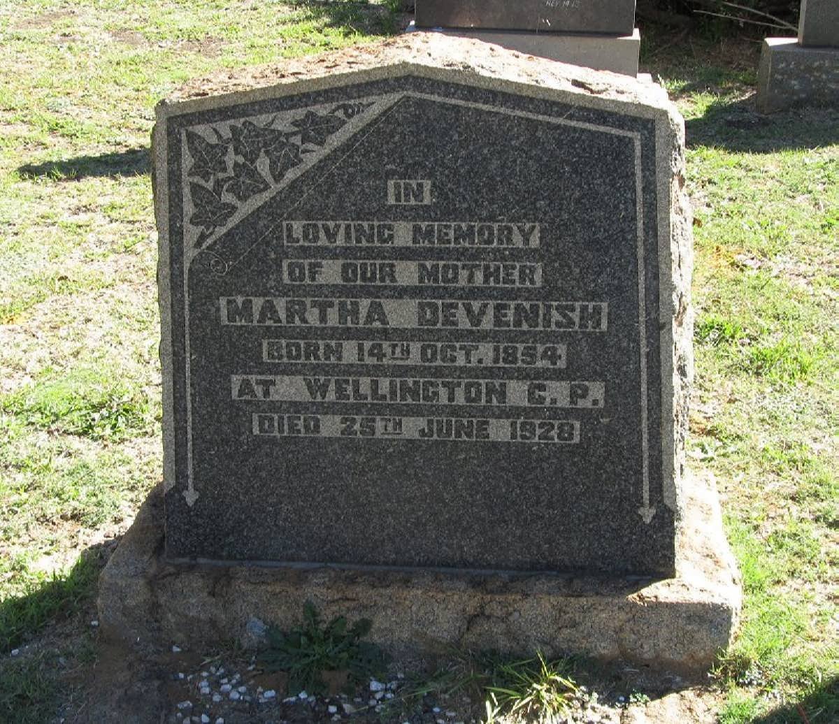 DEVENISH Martha 1854-1928