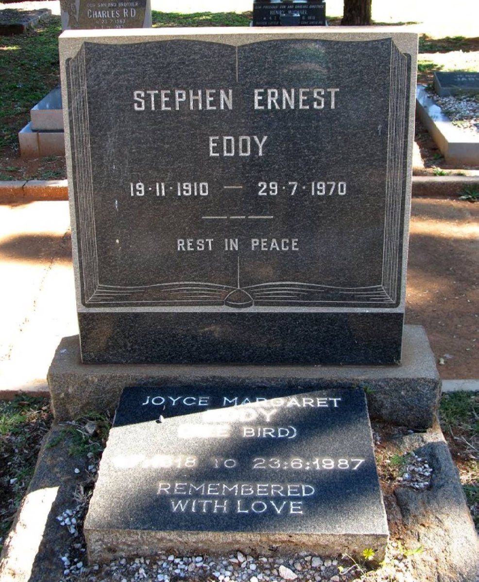 EDDY Stephen Ernest 1910-1970 &amp; Joyce Margaret BIRD 1918-1987