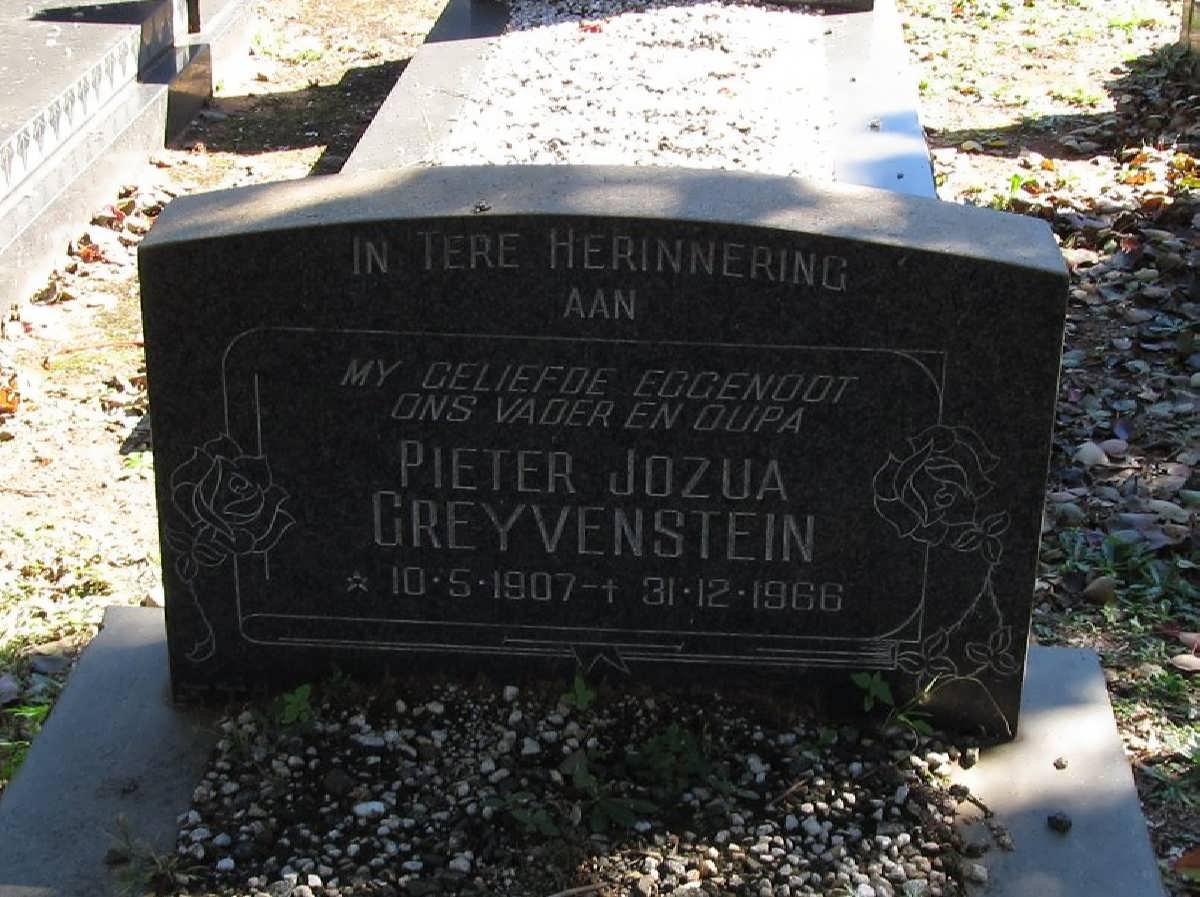 GREYVENSTEIN Pieter Jozua 1907-1966