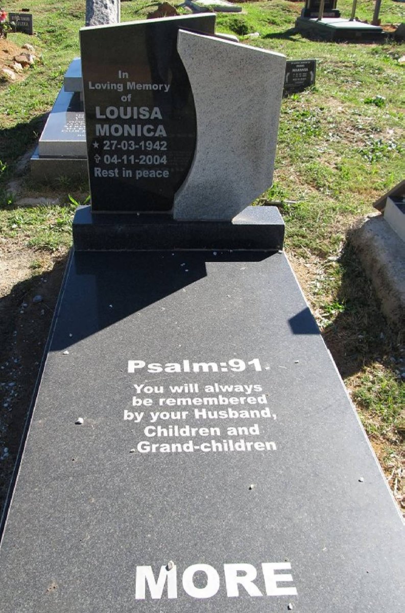 MORE Louisa Monica 1942-2004