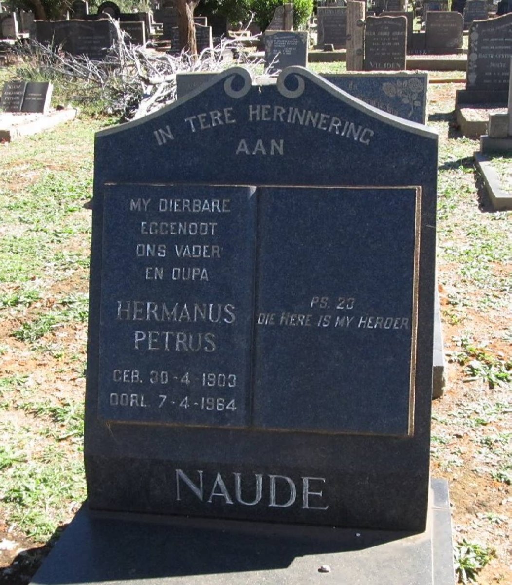 NAUDE Hermanus Petrus 1903-1964