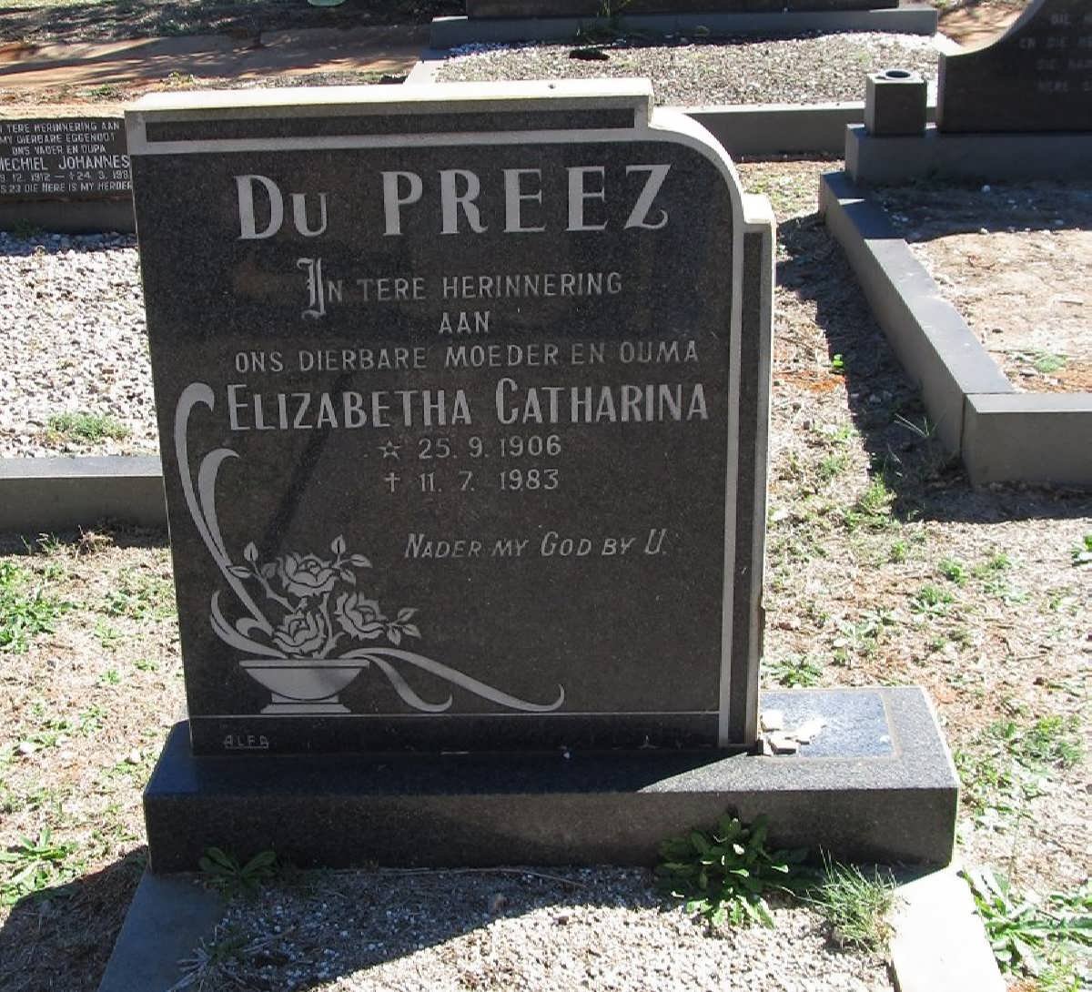 PREEZ Elizabeth Catharina, du 1906-1983