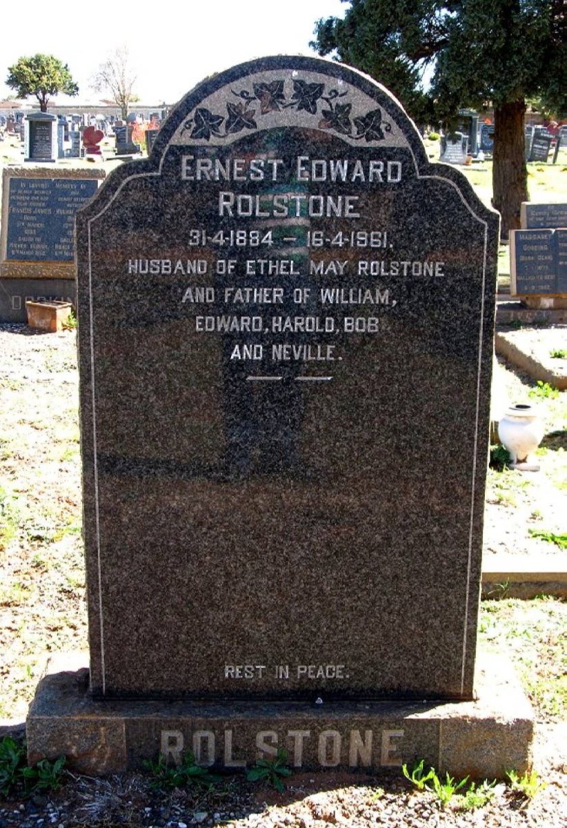 ROLSTONE Ernest Edward 1884-1961