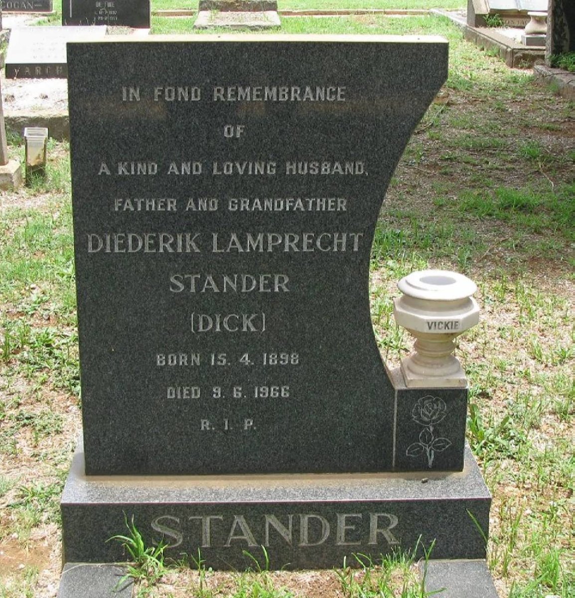 STANDER Diederik Lamprecht 1898-1966