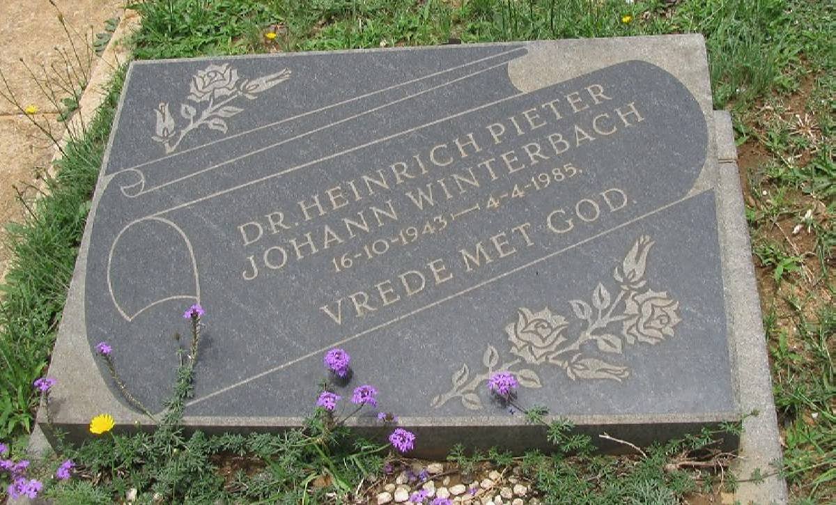 WINTERBACH Heinrich Pieter Johann 1943-1985