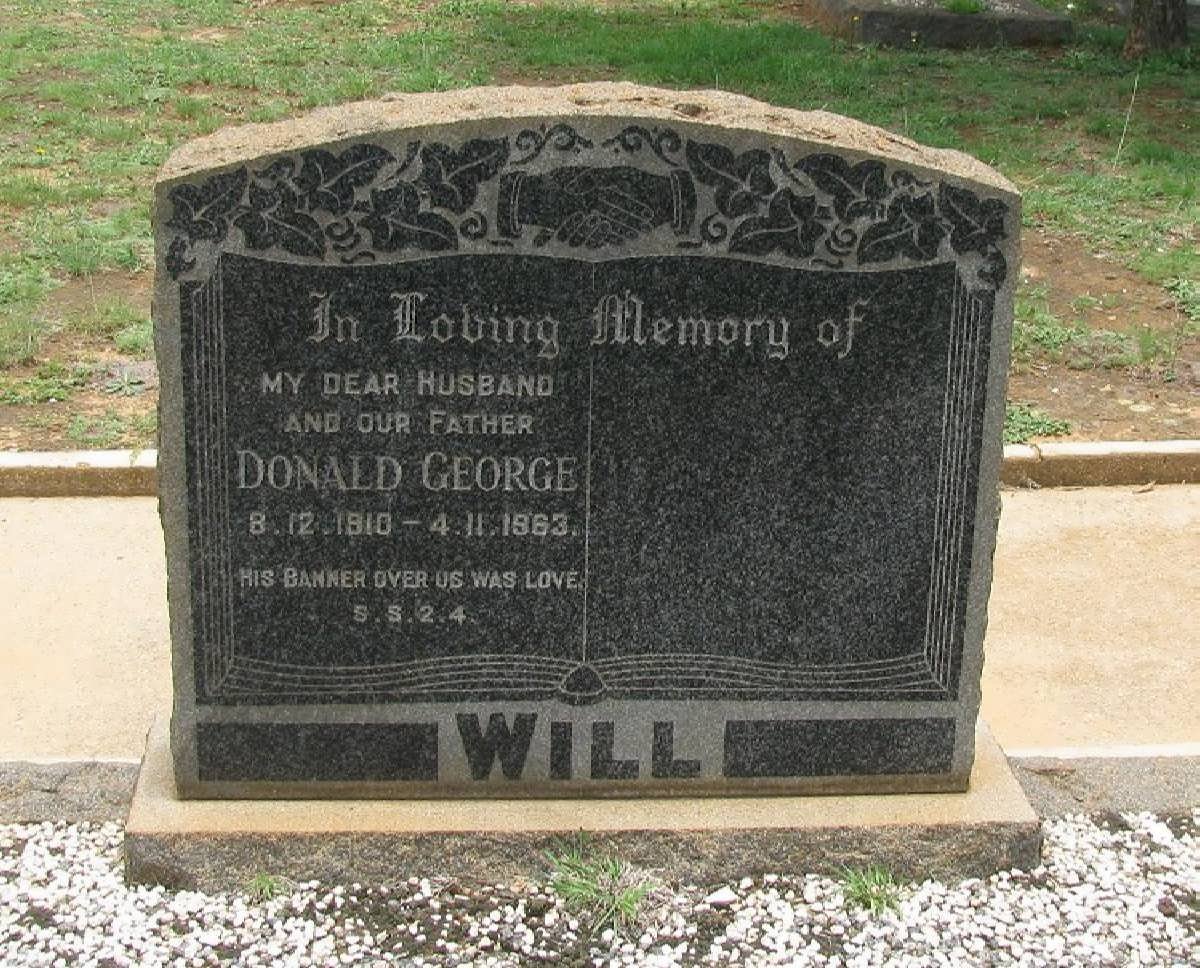 WILL Donald George 1910-1963