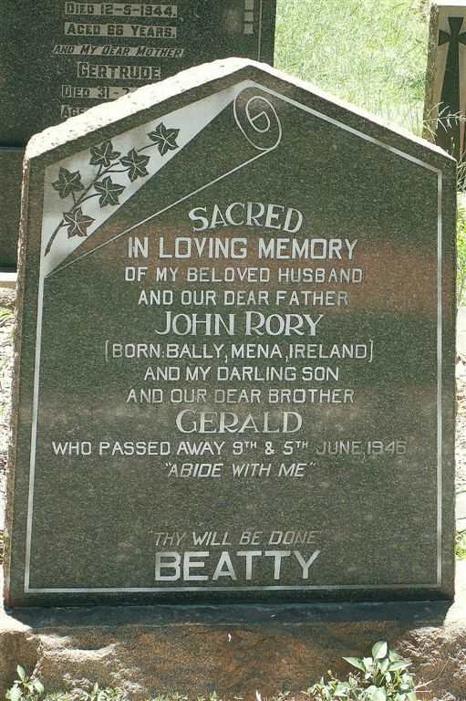 BEATTY John Rory  -1945 :: BEATTY Gerald  -1945