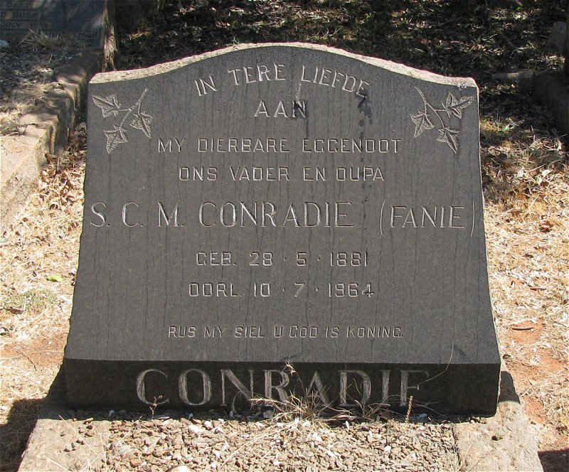 CONRADIE S.C.M. 1881-1964
