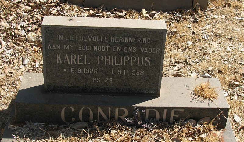 CONRADIE Karel Philippus 1926-1988