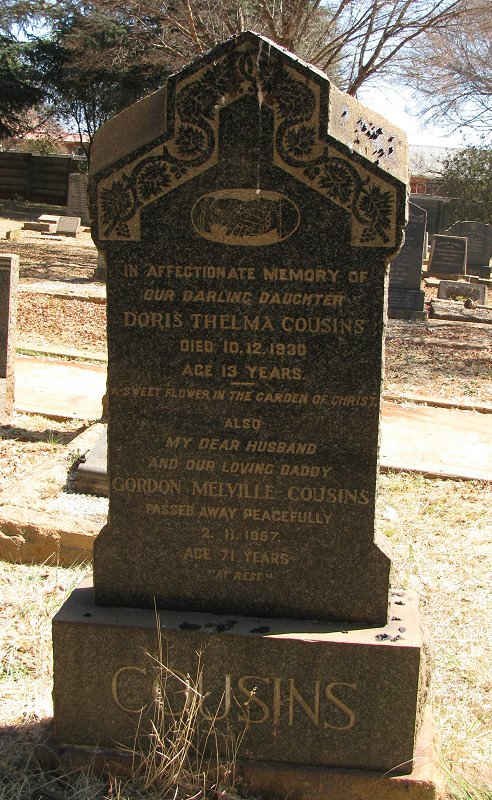 COUSINS Gordon Melville -1967 &amp; Doris Thelma -1930
