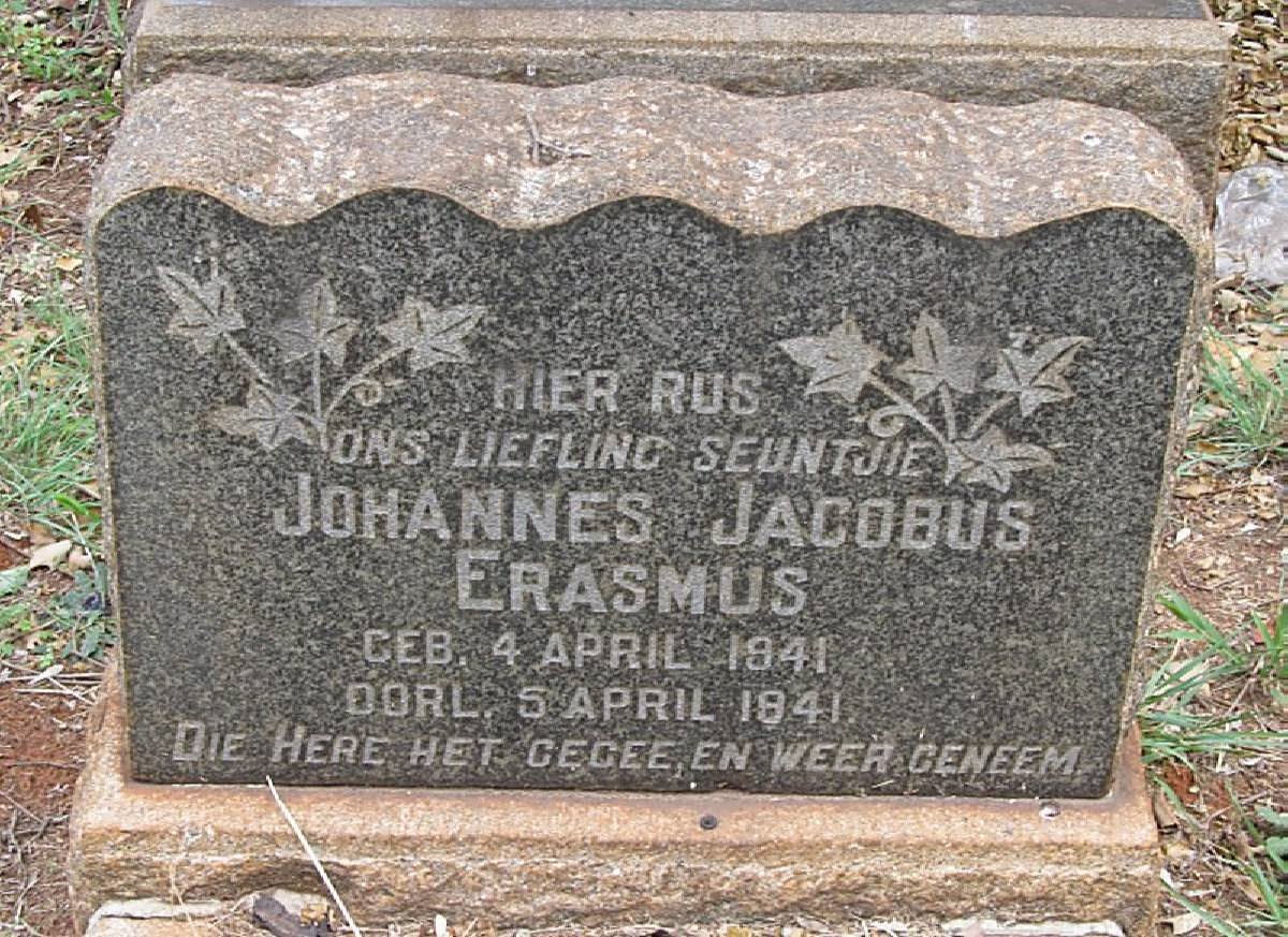 ERASMUS Johannes Jacobus 1941-1941