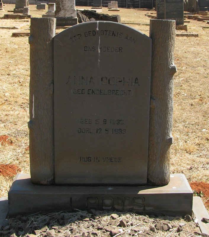 LOOTS Anna Sophia nee ENGELBRECHT 1882?-1933
