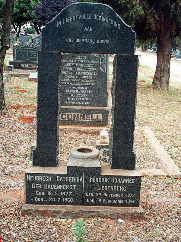LIEBENBERG Hendrik Johannes 1878-1946 &amp;  Heubrecht Catherina BADENHORST 1877-1960