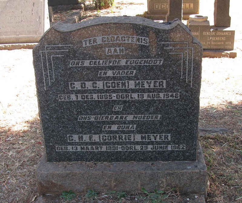 MEYER C.D.G. 1885-1946 &amp; C.H.F. 1891-1962