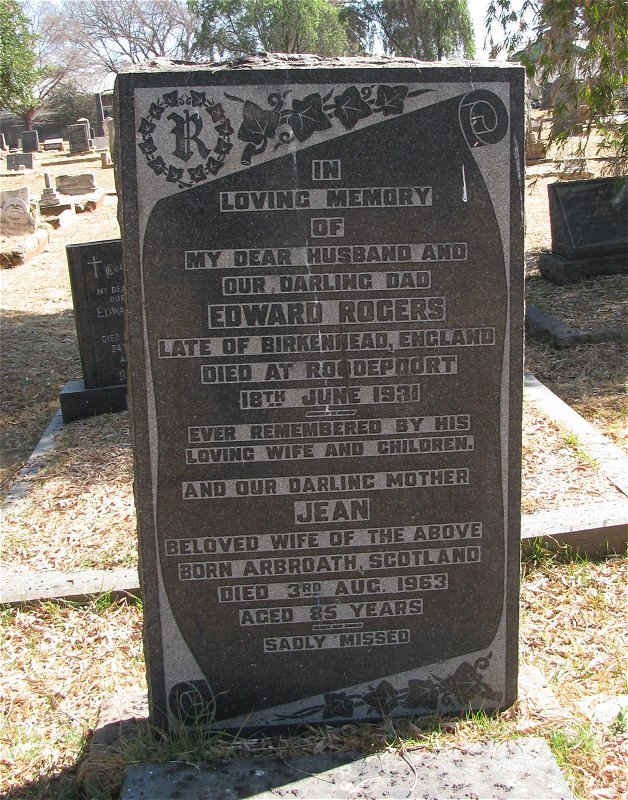 ROGERS Edward -1931 &amp; Jean -1933