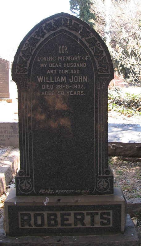 ROBERTS William John -1937
