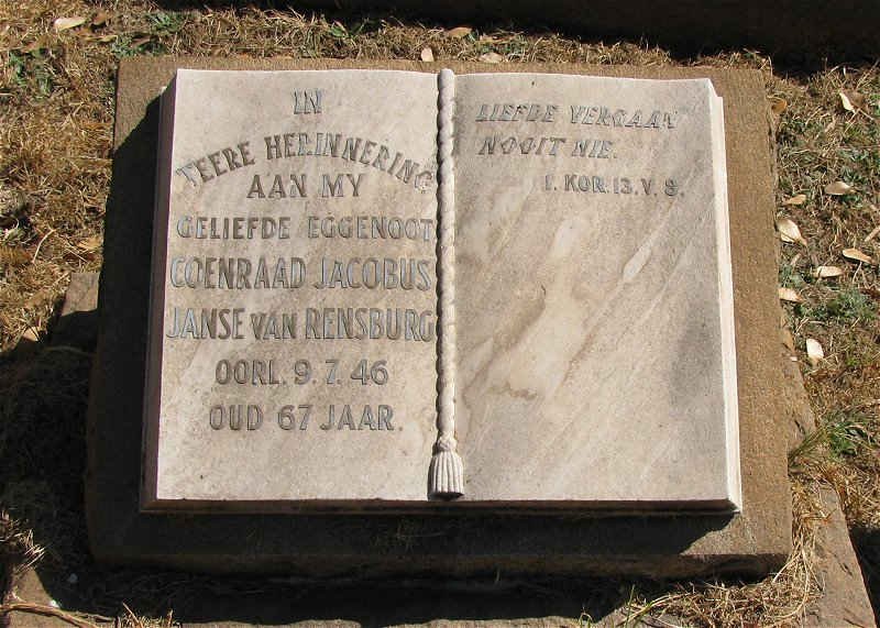 RENSBURG Coenraad Jacobus, Janse van -1946