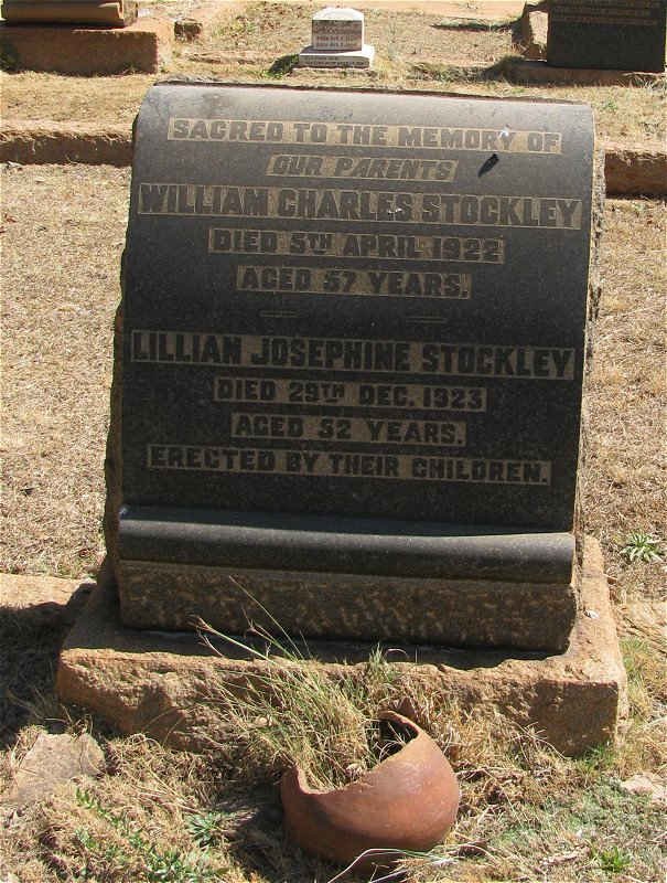 STOCKLEY William Charles -1922 &amp; Lillian Josephine -1923