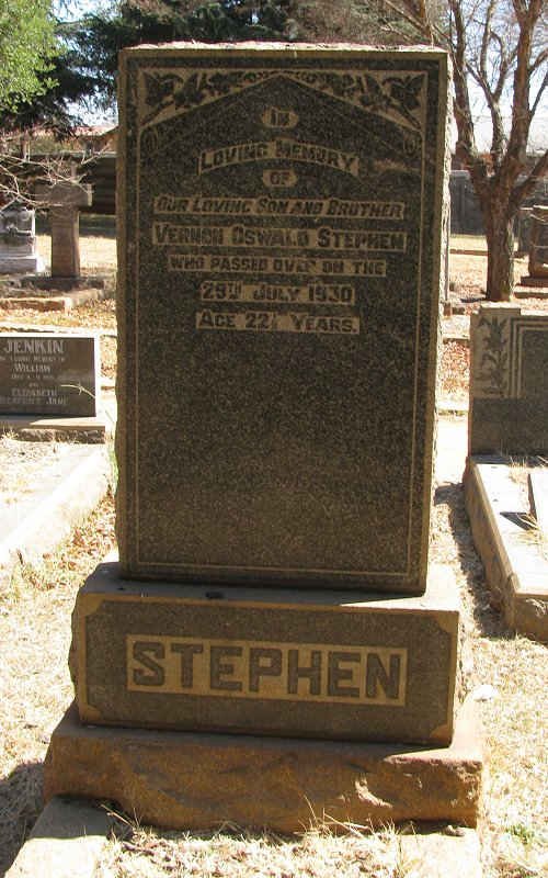 STEPHEN Vernon Oswald -1930