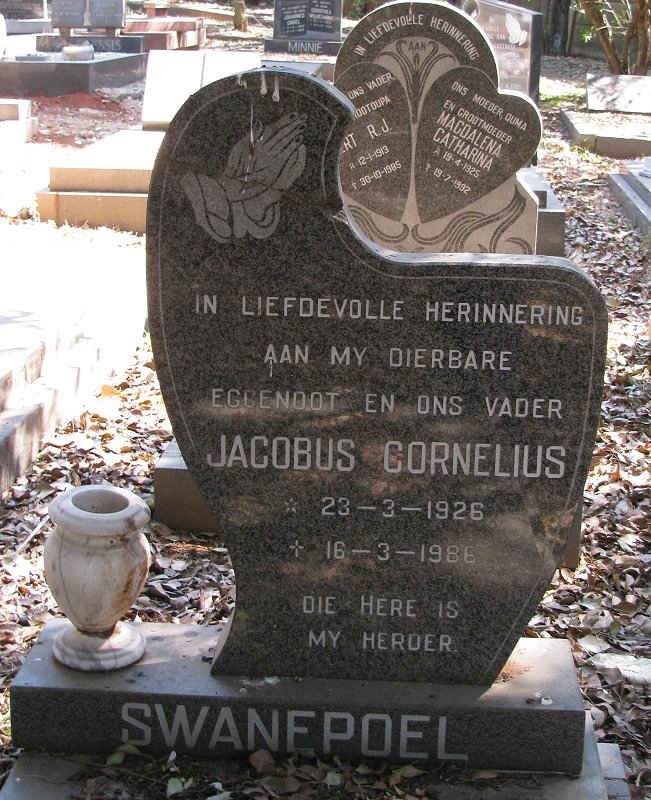 SWANEPOEL Jacobus Cornelius 1926-1986