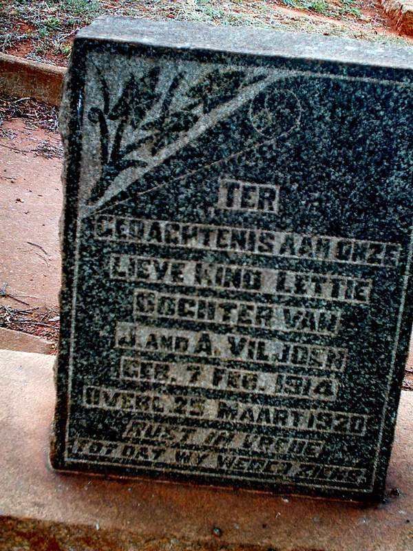 VILJOEN Lettie 1914-1920