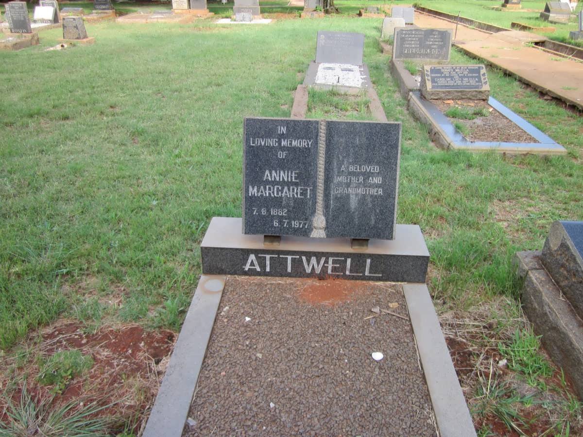 ATTWELL Annie Margaret 1882-1977