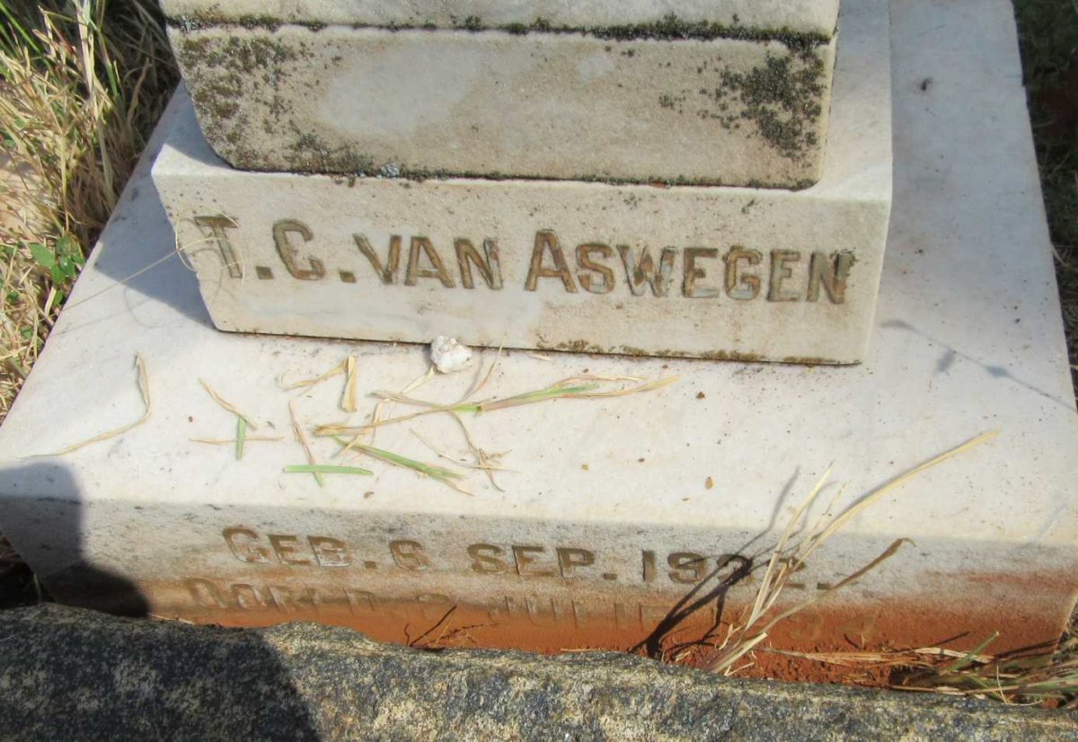 ASWEGEN Theunis Christoffel, van 1932-1934