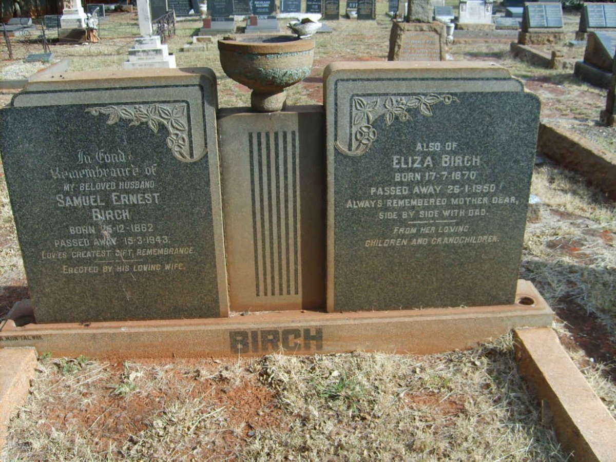 BIRCH Samuel Ernest 1862-1943 &amp; Eliza 1870-1950