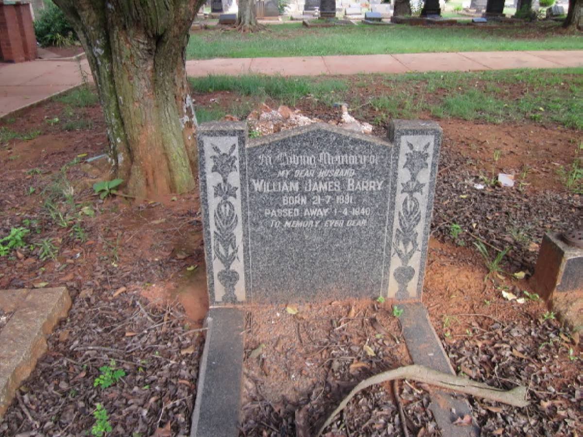BARRY William James 1891-1940