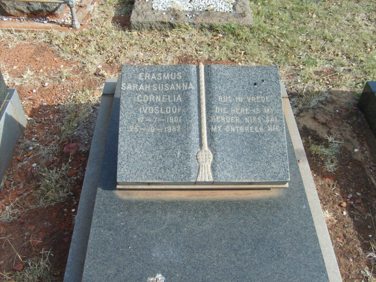 ERASMUS Sarah Susanna nee VOSLOO 1901-1982