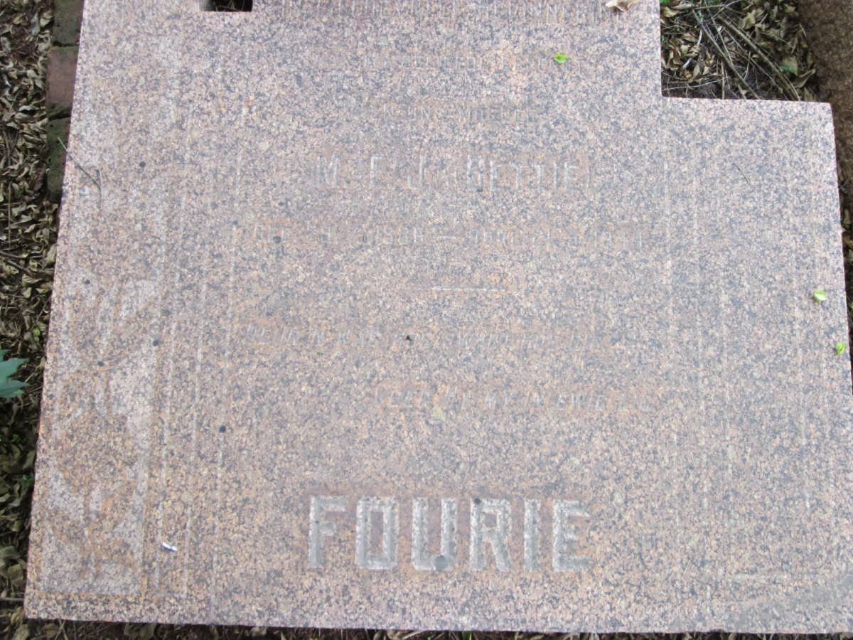 FOURIE N.E.  1906-1938