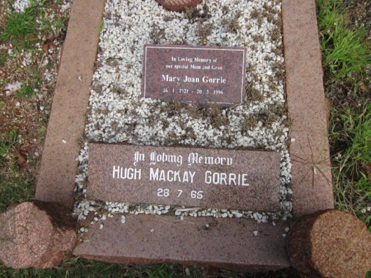 GORRIE Hugh Mackay -1965 &amp; Mary Joan 1921-1996