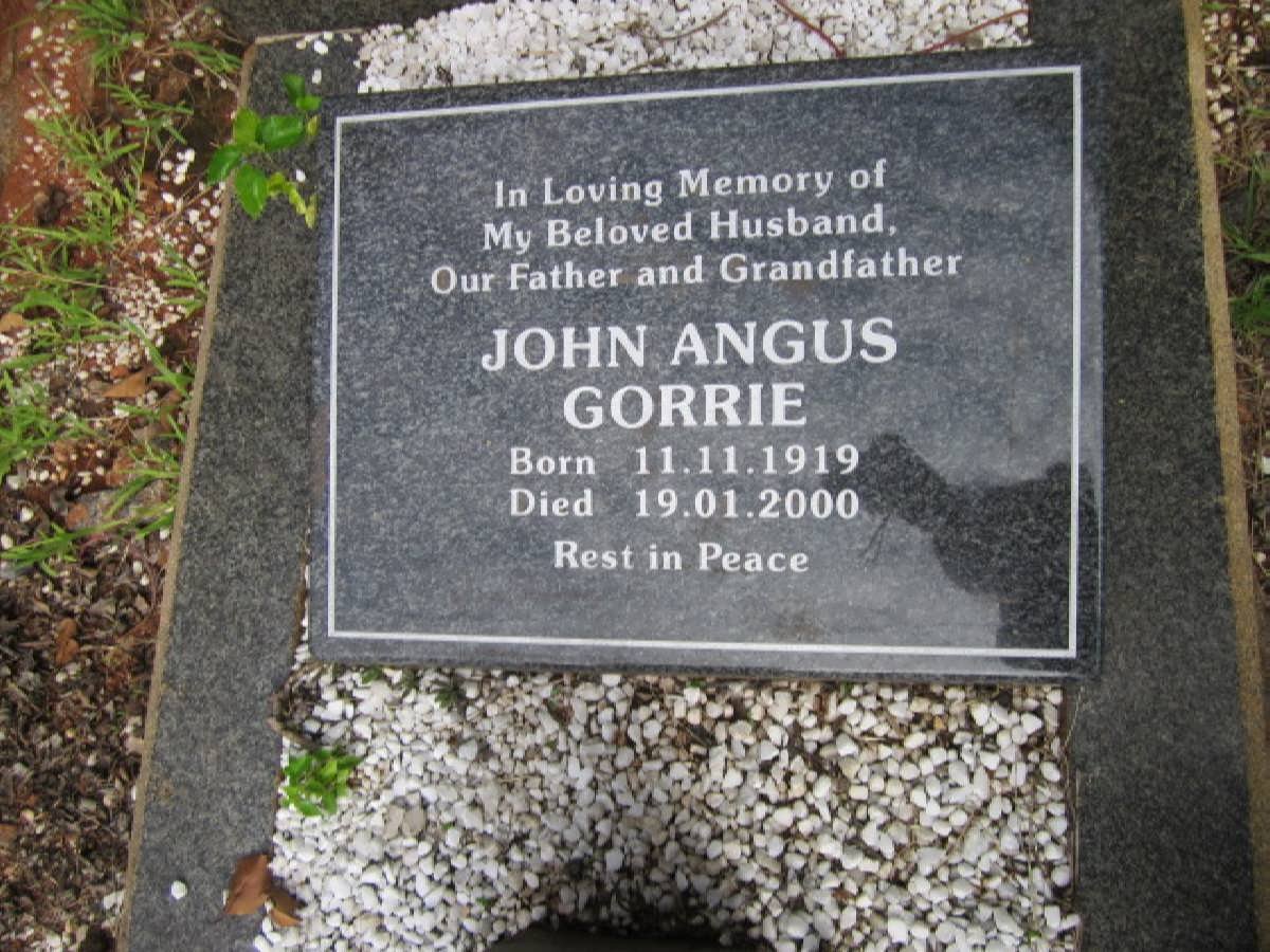 GORRIE John Angus 1919-2000