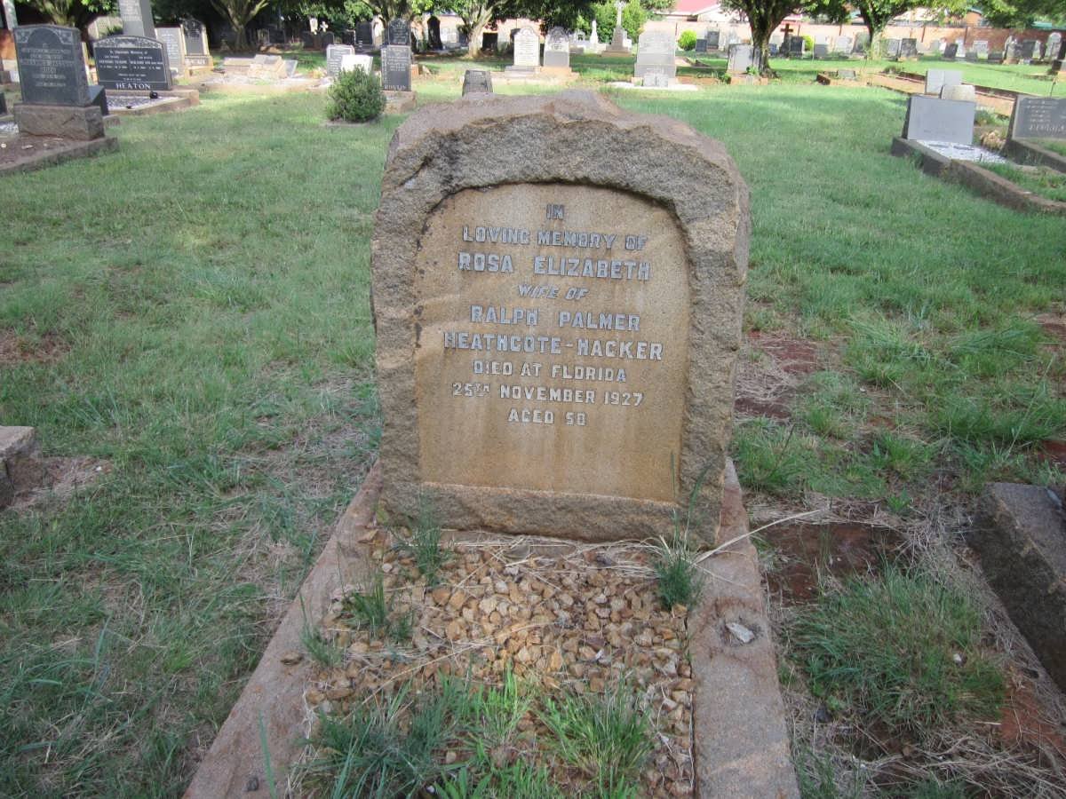 HACKER Rosa Elizabeth, HEATHCOTE -1927