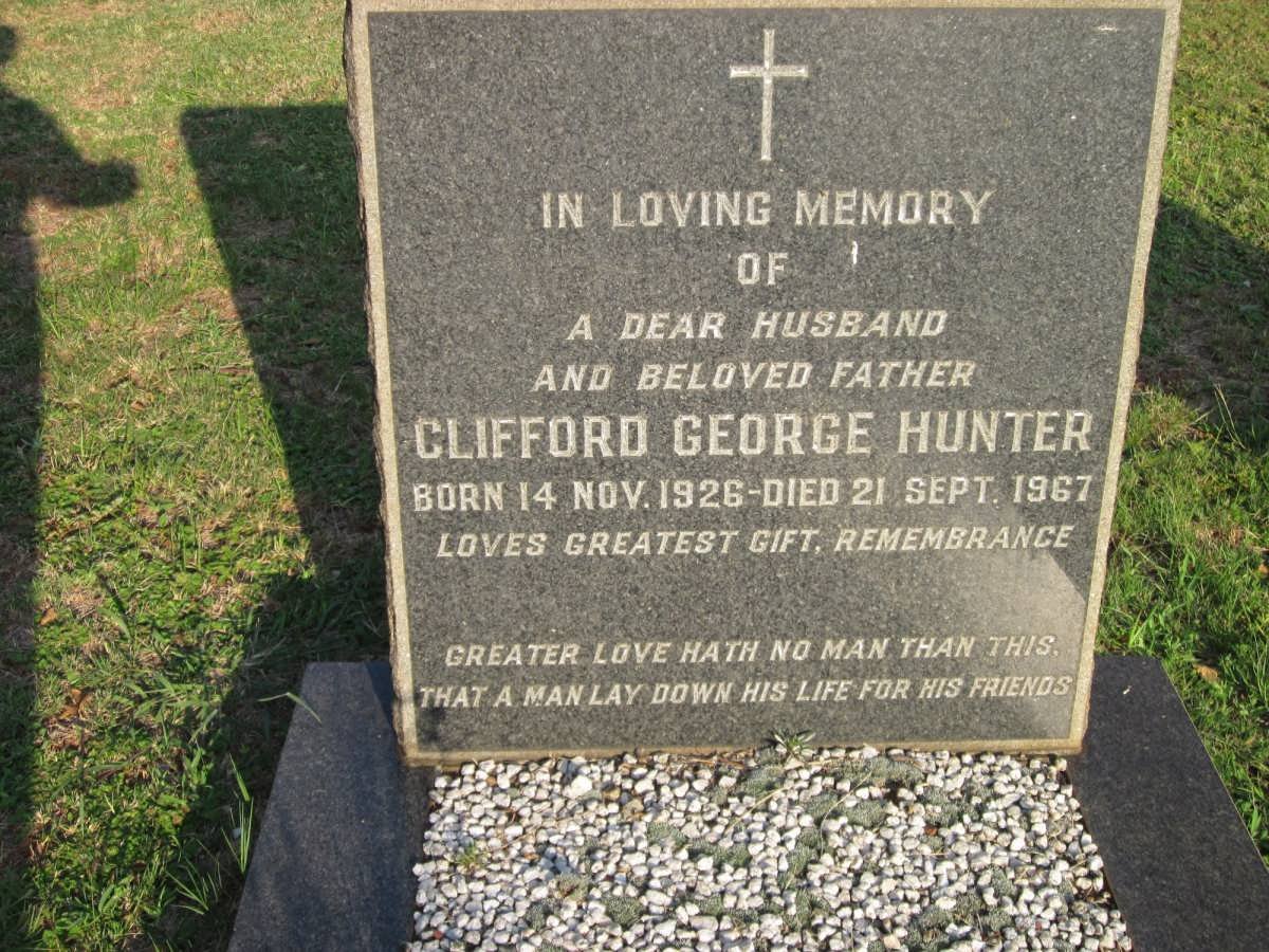 HUNTER Clifford George 1926-1967