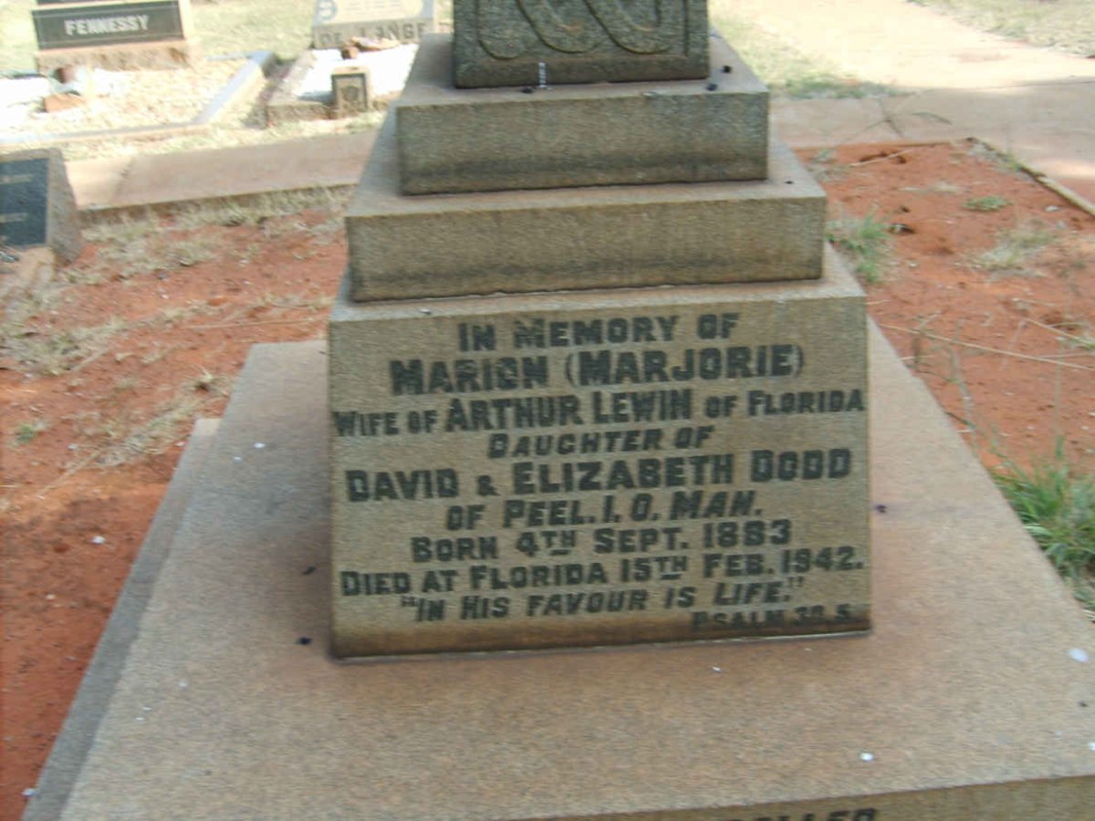 LEWIN Marion Marjorie nee DODD 1883-1942