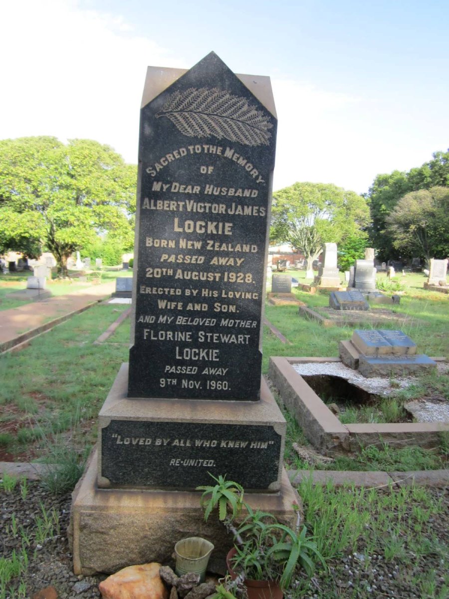 LOCKIE Albert Victor James -1928 &amp; Florine Stewart -1960