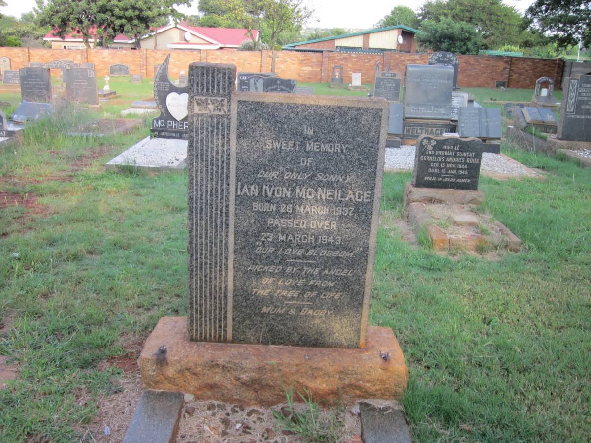 MCNEILAGE Ian Ivon 1937-1943
