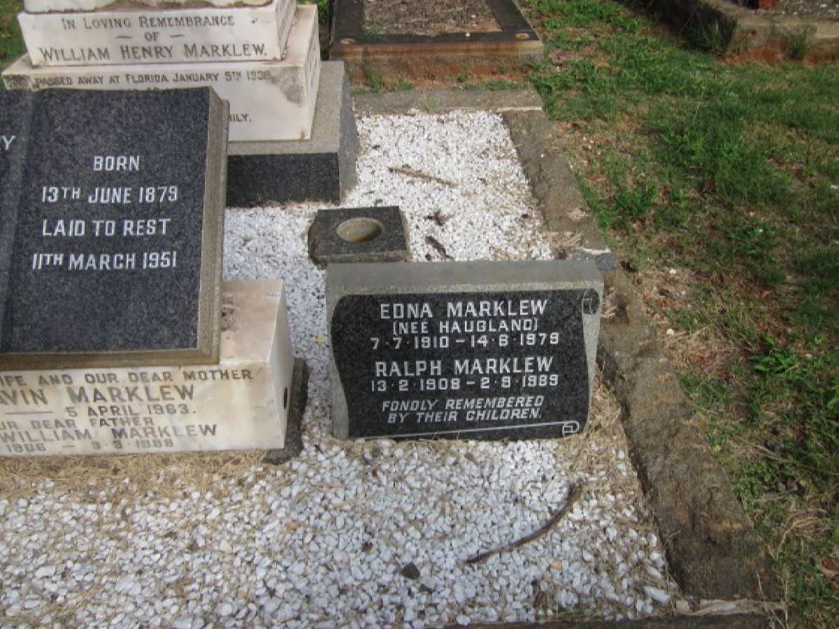 MARKLEW Ralph 1908-1989 &amp; Edna HAUGLAND 1910-1979