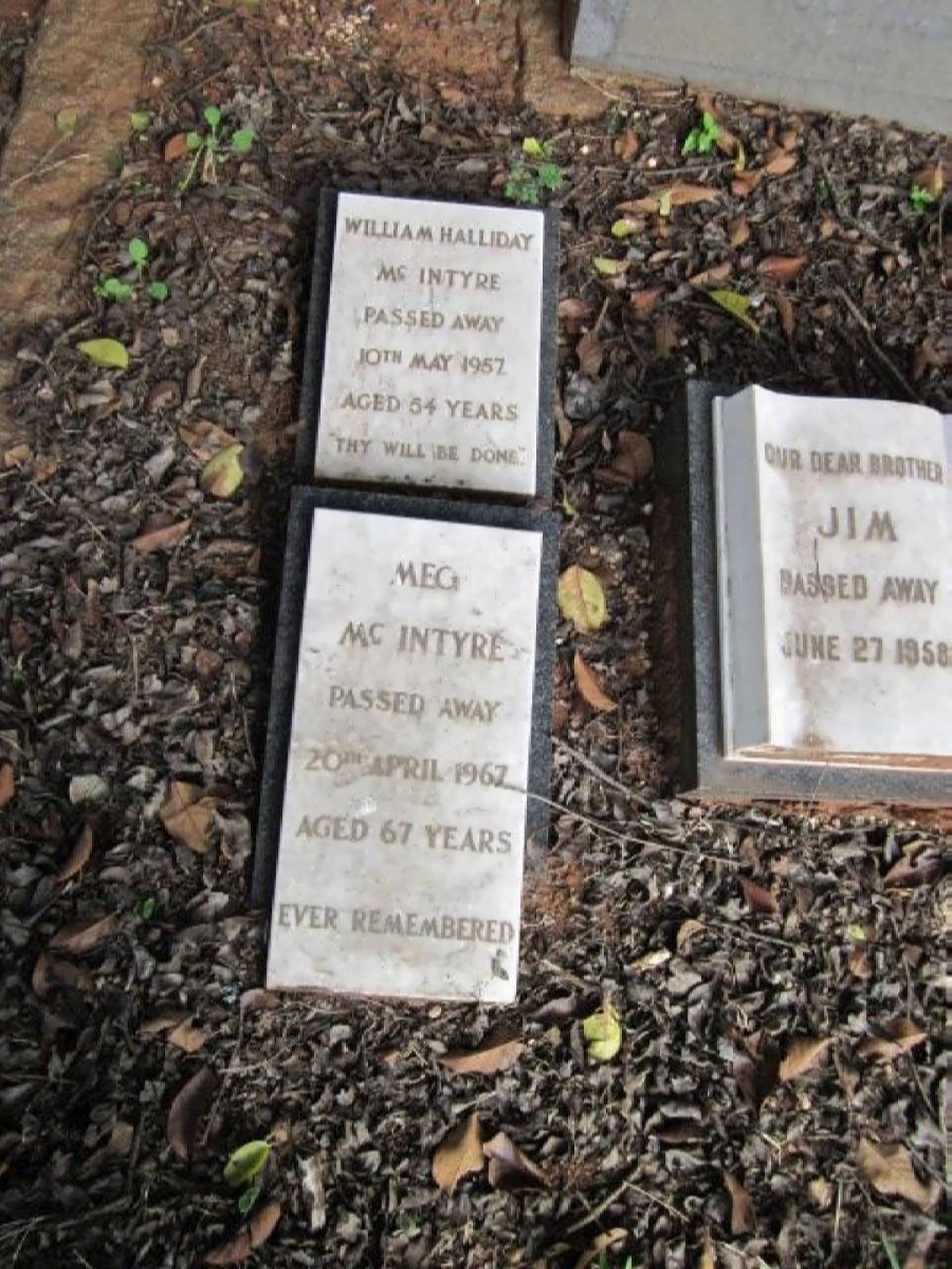 MCINTYRE William Halliday -1957 &amp; Meg -1967 :: MCINTYRE Jim -1958 