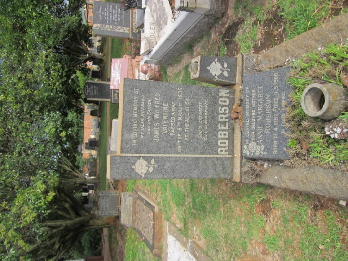 ROBERSON James Wilfred Valentine -1936 &amp; Annie Margaret 1887-1966