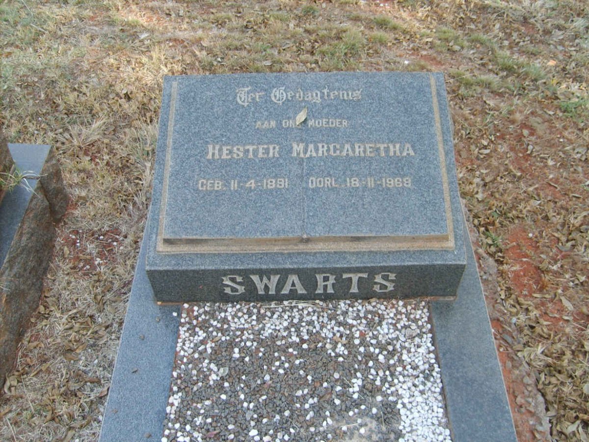 SWARTS Hester Margaretha 1981-1969