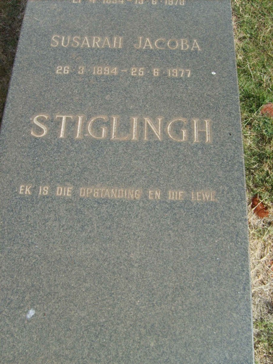 STIGLINGH Susarah Jacoba 1894-1977