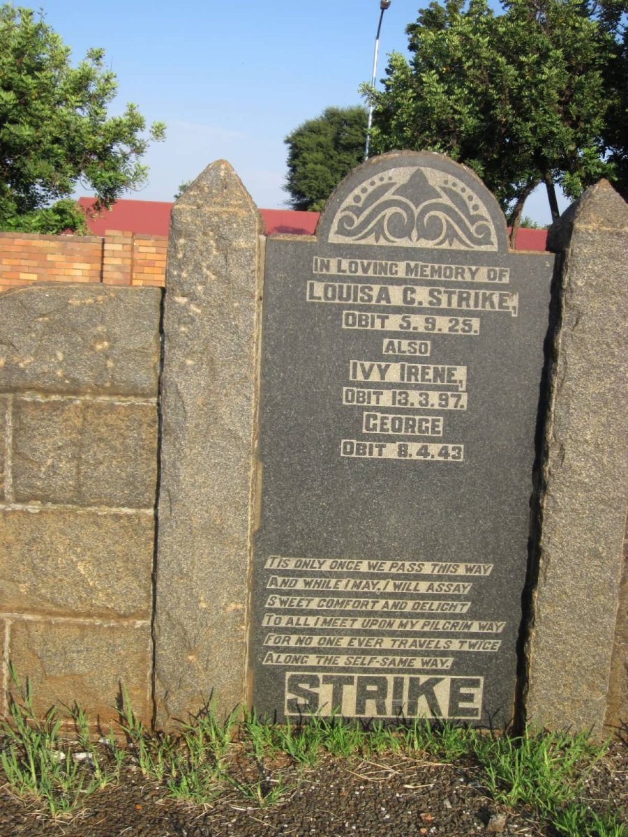 STRIKE Louisa C. -1925 :: STRIKE Ivy Irene -1997 :: STRIKE George -1943
