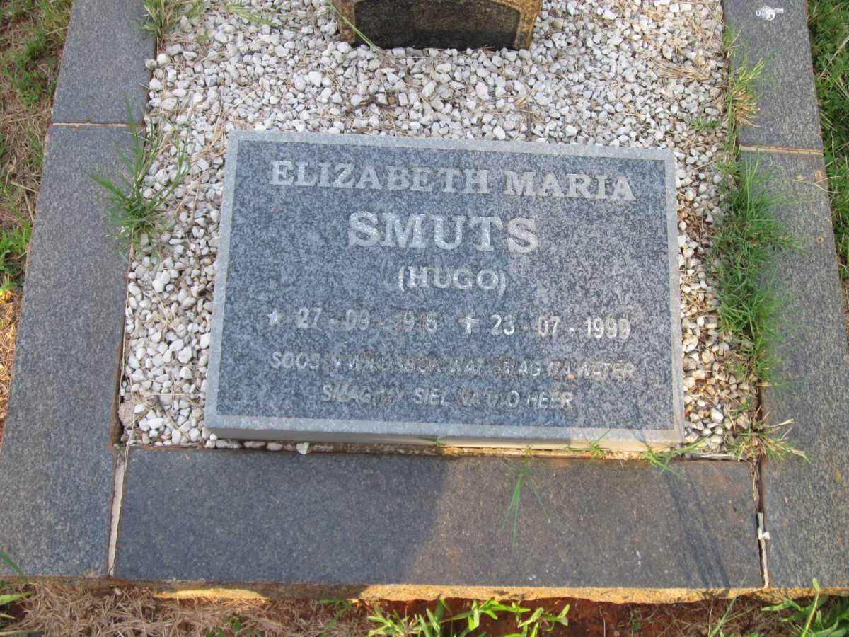 SMUTS Elizabeth Maria nee HUGO 1896-1999