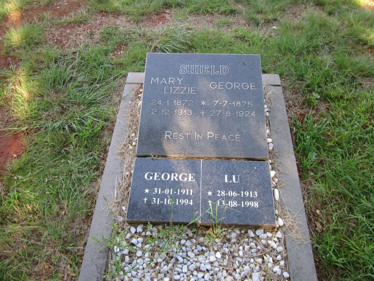 SHIELD George 1875-1924 &amp; Mary Lizzie 1872-1913 :: SHIELD George 1911-1994 &amp; Lu 1913-1998